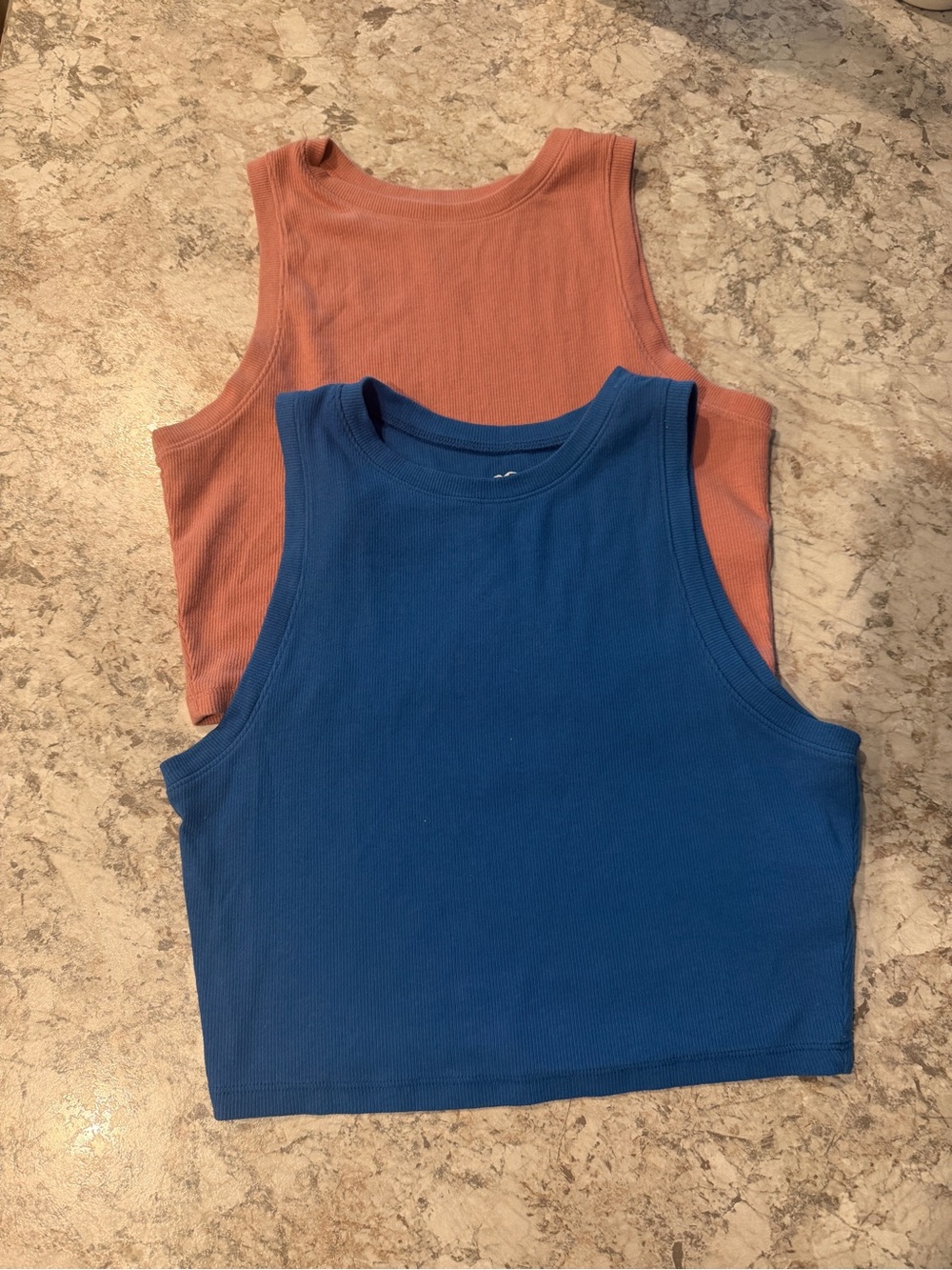 Hollister Ribbed Crop Tank Top Bundle of 2 Large Women’s